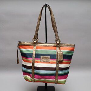 Coach 2008 Signature Striped Shoulder Bag